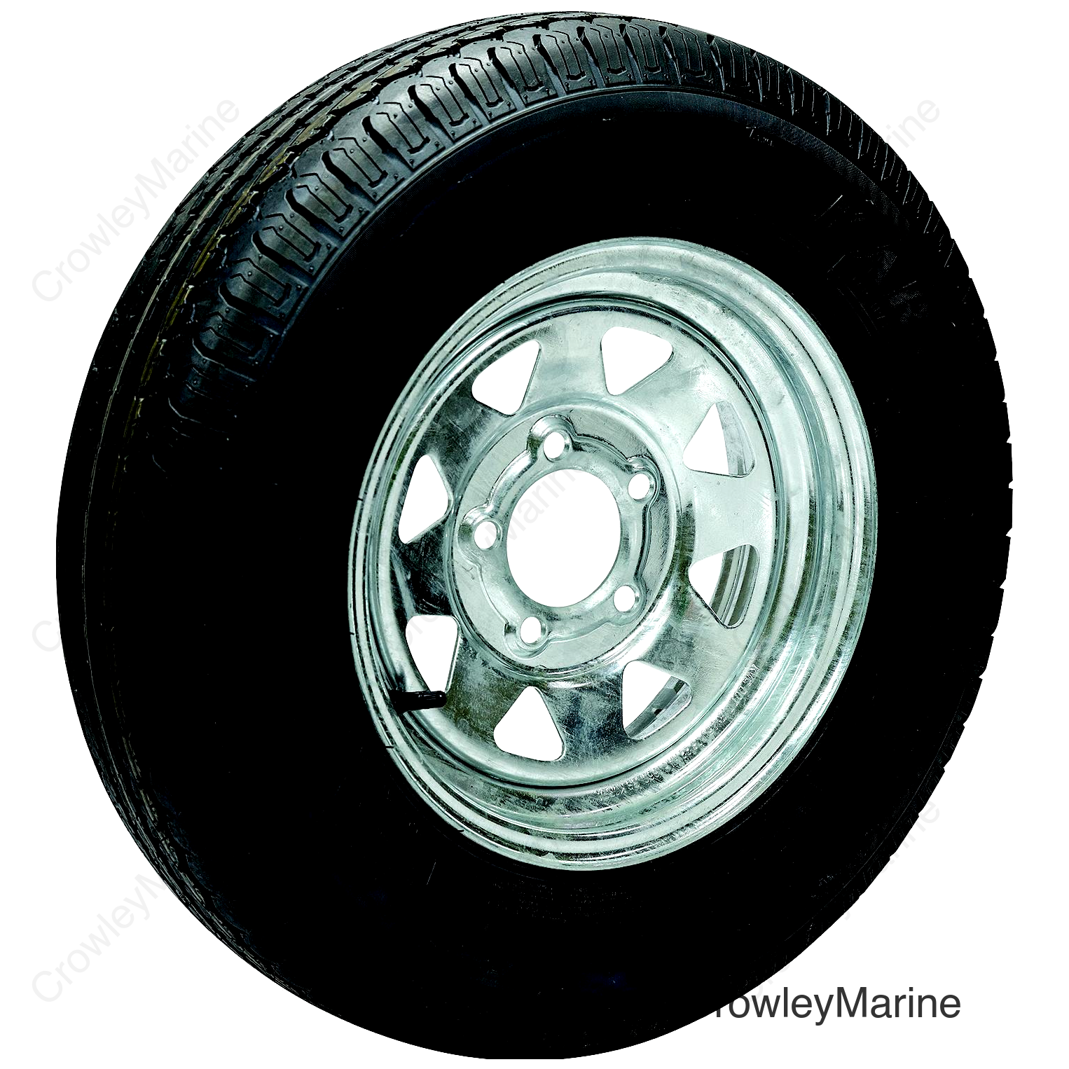 Seachoice 53421 ST205/75R15C/5H KR35 15" Galvanized Spoke, 5-Lug on 4-1/2" Radial Tire & Wheel Assembly