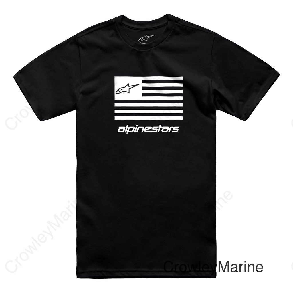 FLAG CSF TEE BLACK/WHITE MD