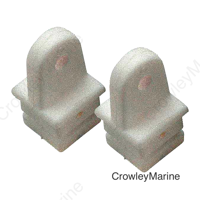 SQUARE TOP INSERT NYLON WHT 7/8"