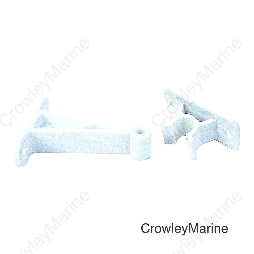 JR Products C-Clip Style Door Holder - Plastic, 5-1/2" Polar White