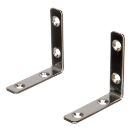 Seachoice Marine-Grade 90-Degree Angle Bracket, Polished 304 Stainless Steel, 2-3/8 in. X 1/2 in., Pack of 2 thumbnail-2