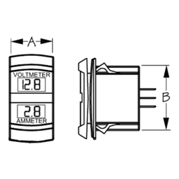 Seadog 4216451 Dual Volt/Amp Meter - Rocker Switch Style thumbnail-0