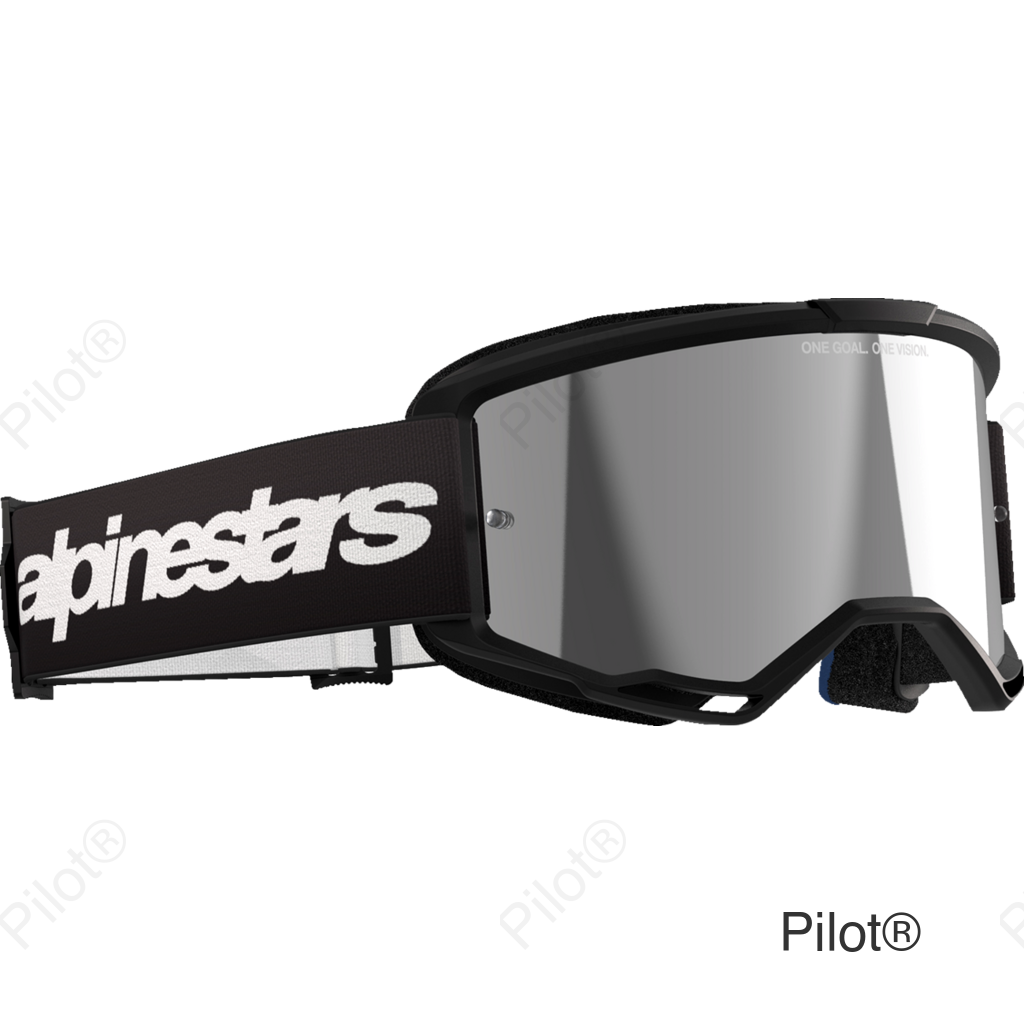 Vision 3 Goggle - Wordmark - Black - Silver Mirror
