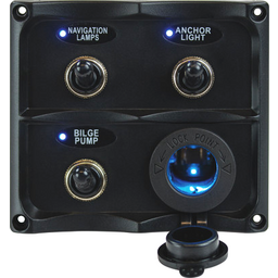 SWITCH PANEL NYLON IP68 3 TOGGLE