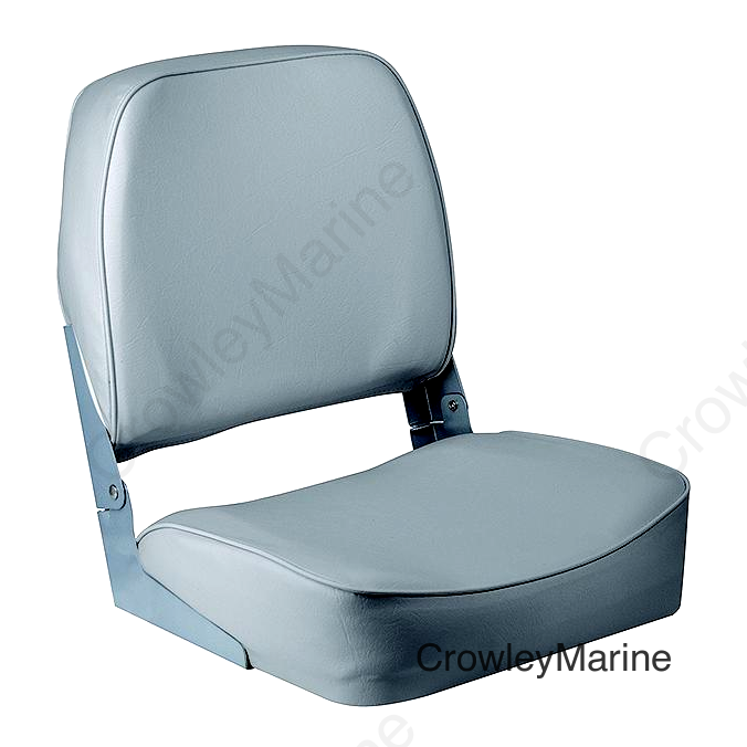 Wise 3313717 Promotional Marine Grade Vinyl 16.25" D × 16" W × 18" H Low Back Boat Seat, Grey