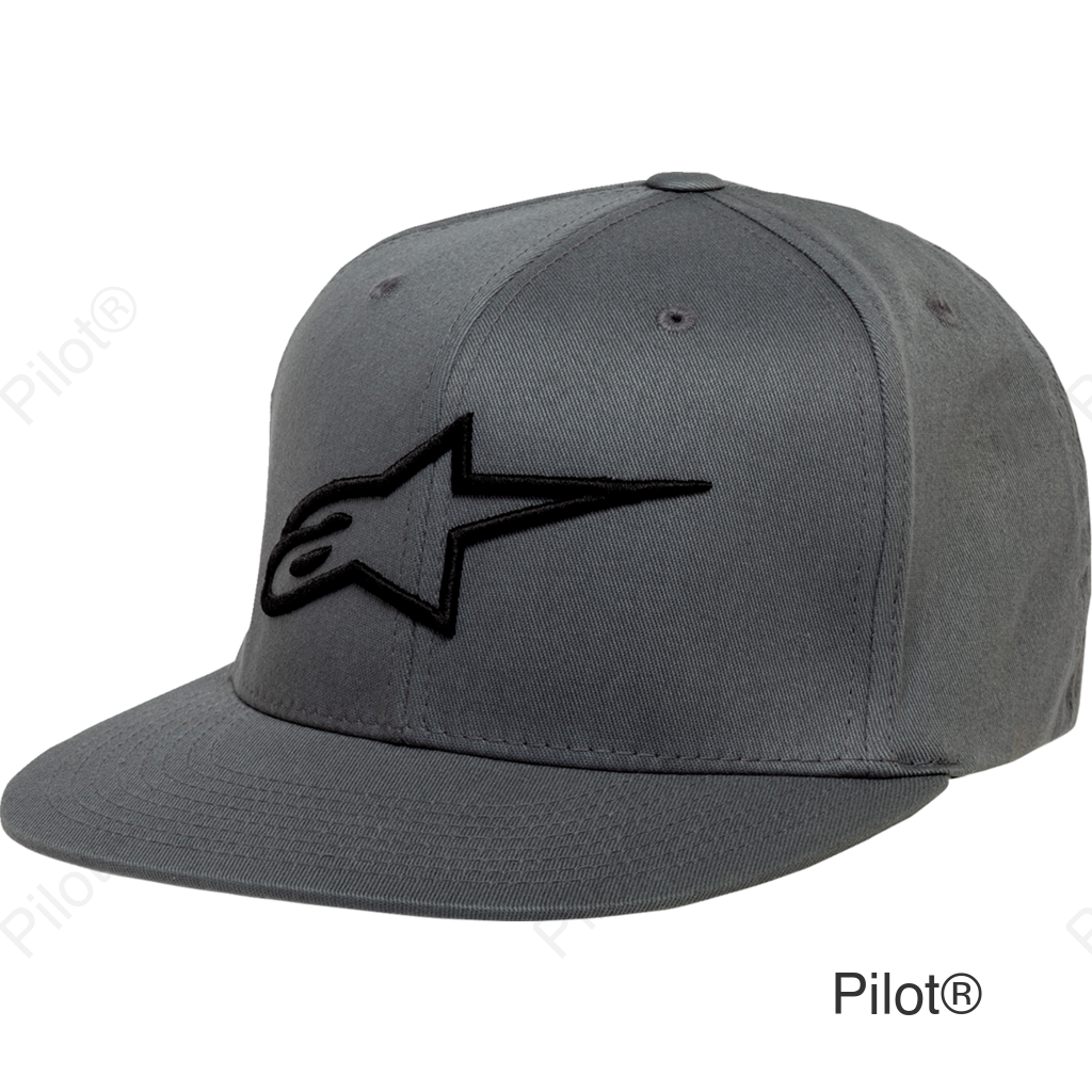Ageless Flat Bill Hat - Charcoal/Black - Small/Medium