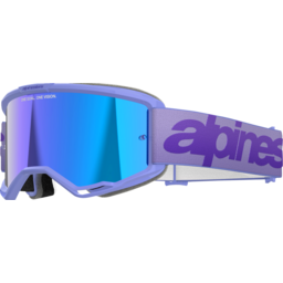 Vision 5 Goggle - Wordmark - Purple - Blue Mirror thumbnail-3