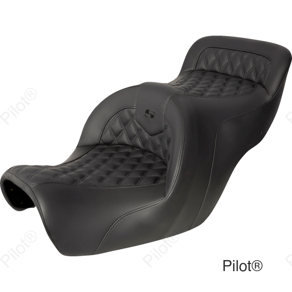 Seat - Roadsofa™ - Without Backrest - Full Lattice Stitch - Black