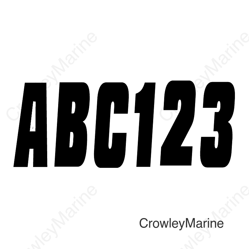 Hardline Series 350 Registration Kit, Solid Color Font (Includes 4 Sets of 3" A-Z, 0-9)