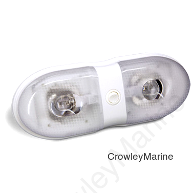 Interior Light, Double w/White Base (433310)