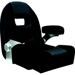 Springfield KingPin™ 1042035BLK Console Helm Seat with Flip-Up Bolster, Black