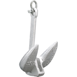 Seachoice Navy Anchor, Aluminum Plated Cast Iron, Silver, 15 Lbs. thumbnail-1