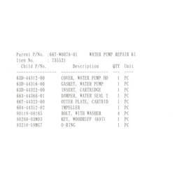 WATER PUMP RPR.KIT thumbnail-1
