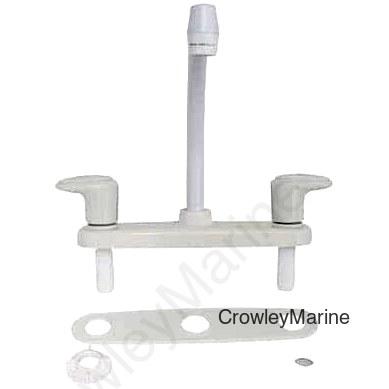 KITCHEN FAUCET,8" HI-ARC 2 LEVER, 1/4 TURN, PLAS (RV0000657)