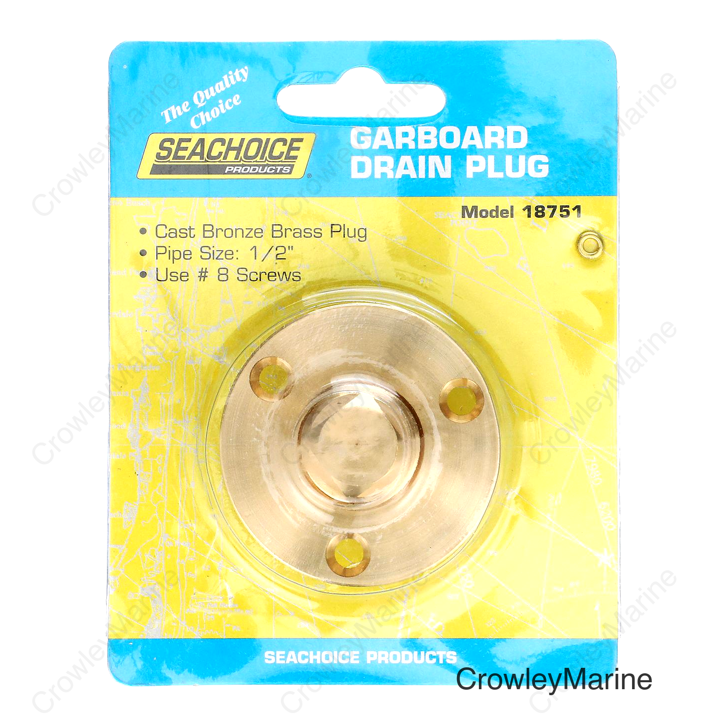 Seachoice Cast Bronze Marine Boat 2 In. Garboard Drain w/ Brass Plug