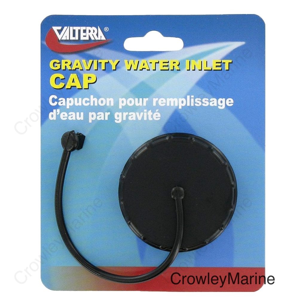 CAP GRV WTR FILL BLK CARDED
