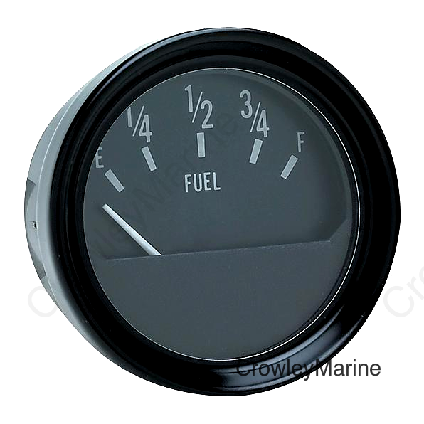 Seachoice 15441 Fuel Gauge, Black Bezel