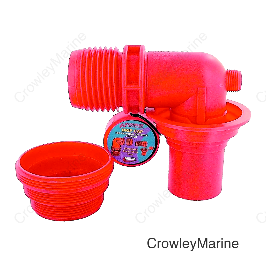 Valterra F02-3305VP Red EZ 90 Degree RV Sewer Adapter & Thread Attachment
