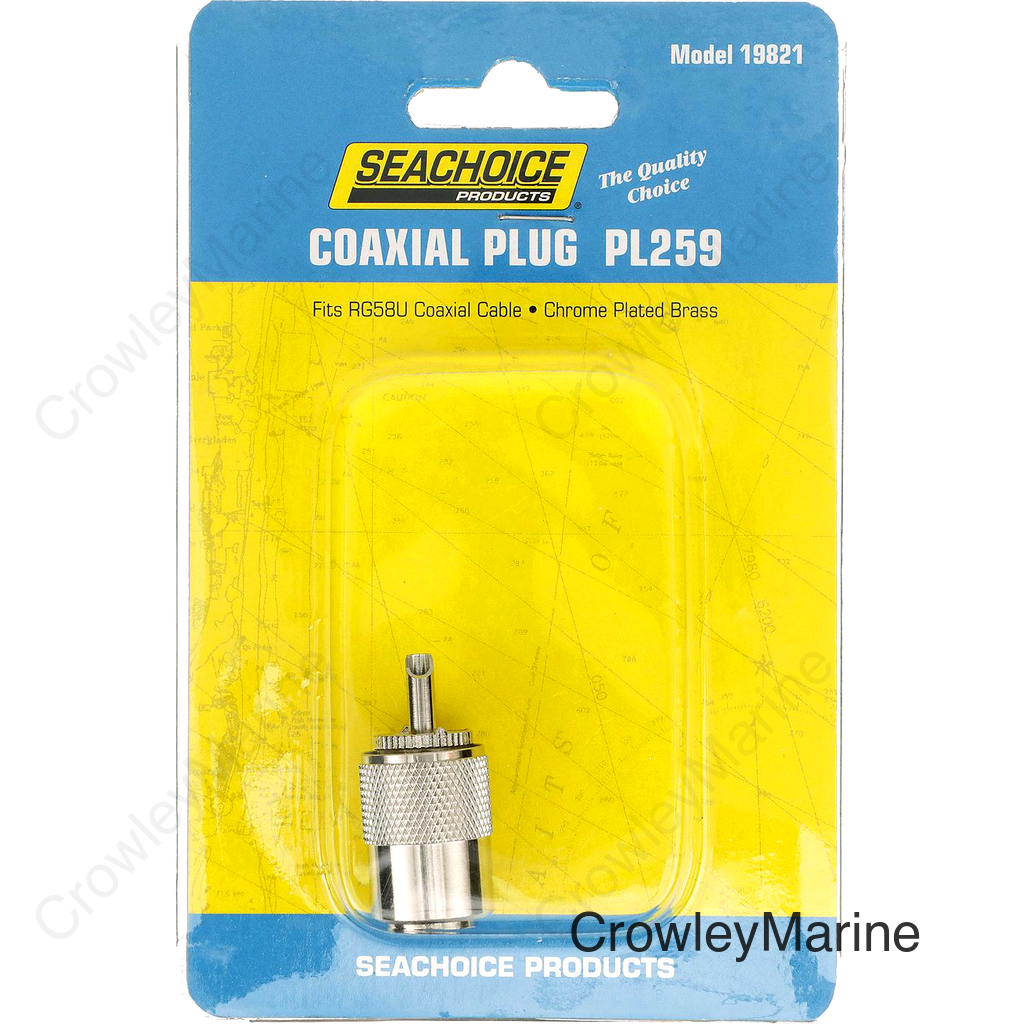 Seachoice PL259 Male Adapter, VHF Cable Antenna Connector