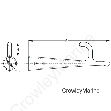 BRONZE BOAT HOOK (672800-1)