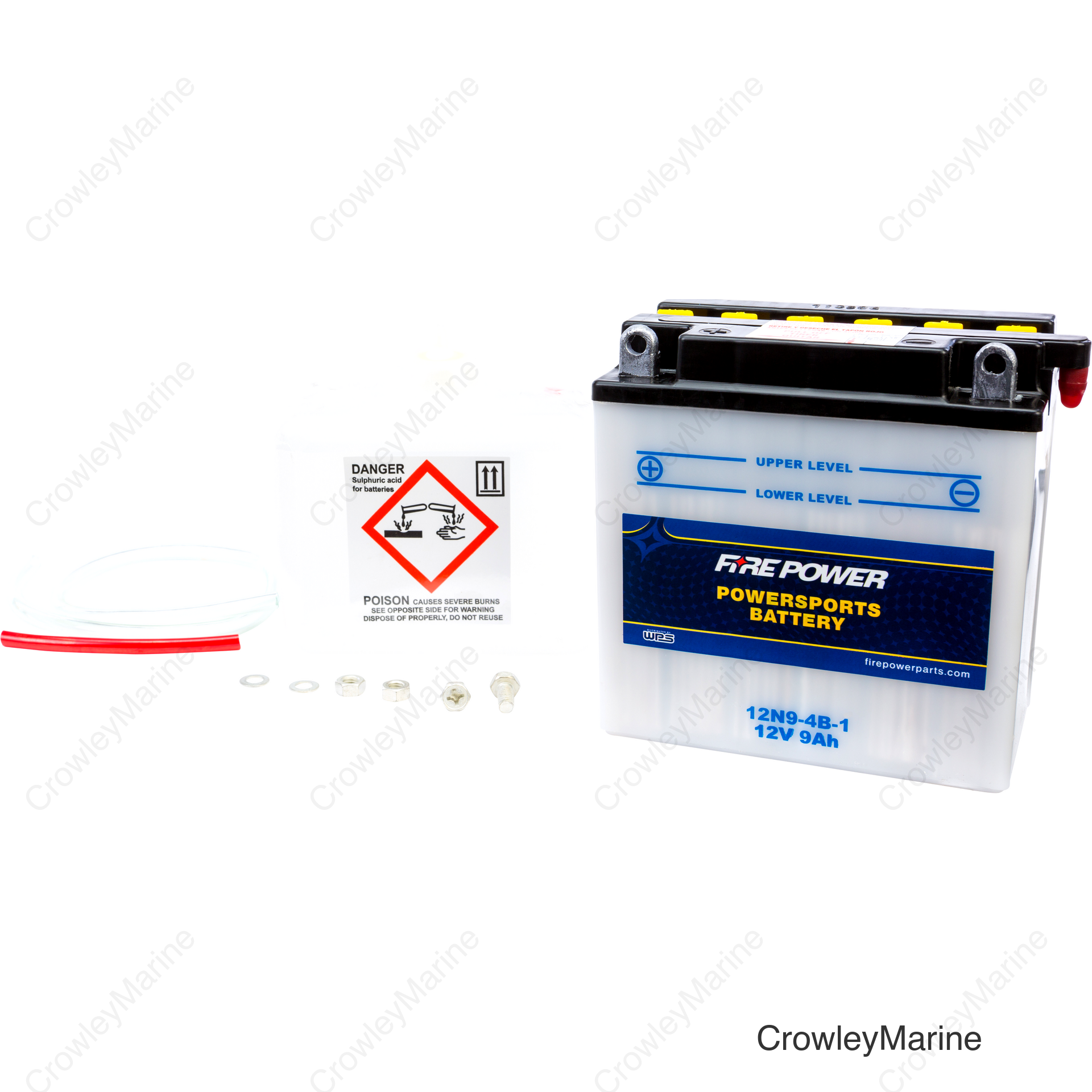 BATTERY W/ACID 12N9-4B-1 12V
