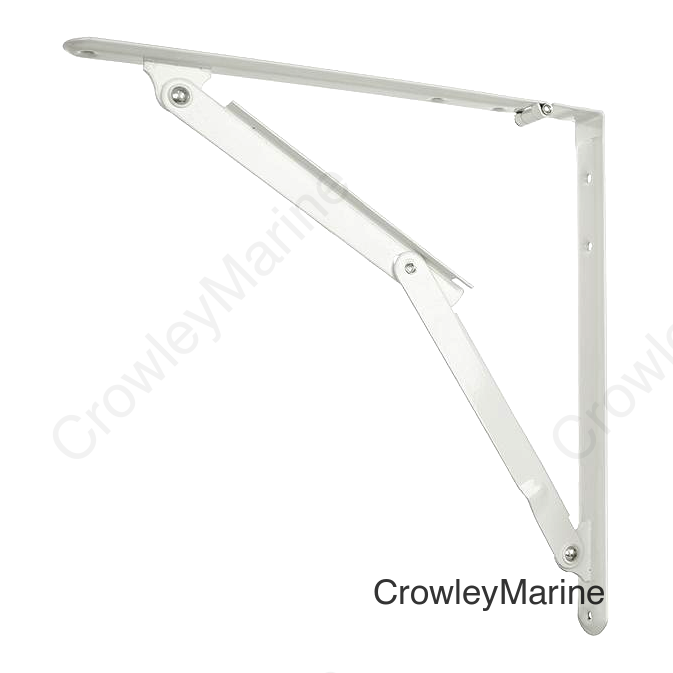 JR Products Folding Shelf Bracket, White
