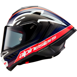 Supertech R10 Helmet - Team - Matte Black/Carbon Red Fluo/Blue - Medium thumbnail-1
