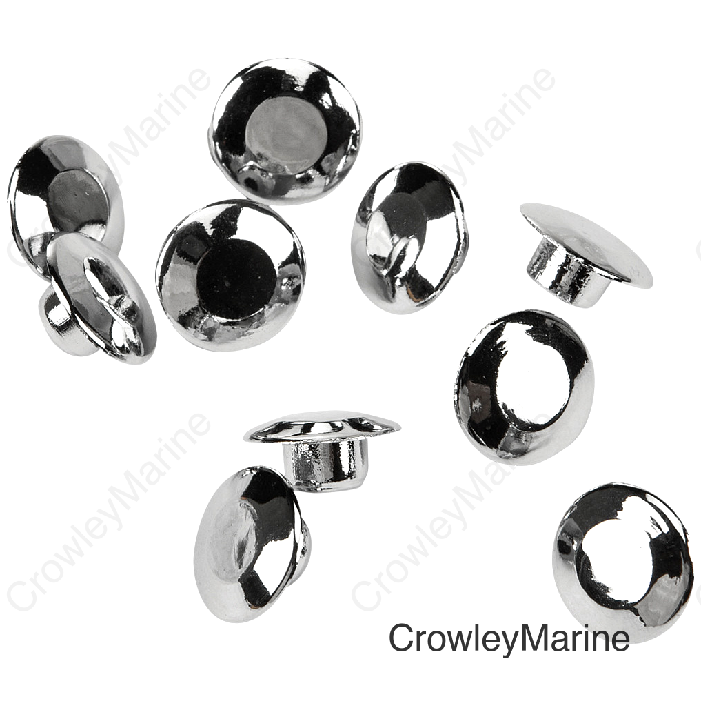 H-BAR CLAMP BOLT CAPS CHROME 10/PK