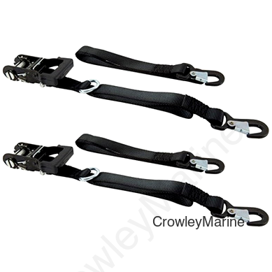 Ratchet Strap, 8'x 1.25", 1K WLL, Snap Hooks, 2-Pk (396456)