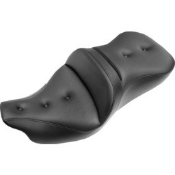 Pillow-Top Roadsofa™ Seat - with Backrest - Black - FLH/FLT '08-'23 thumbnail-2