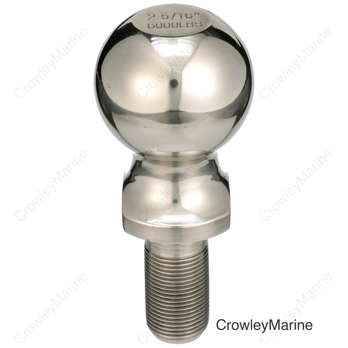 Seachoice Trailer Ball 2-5/16 in., 1 X 2-1/8 in. Shank, 6,000 Lb. Capacity, Stainless Steel