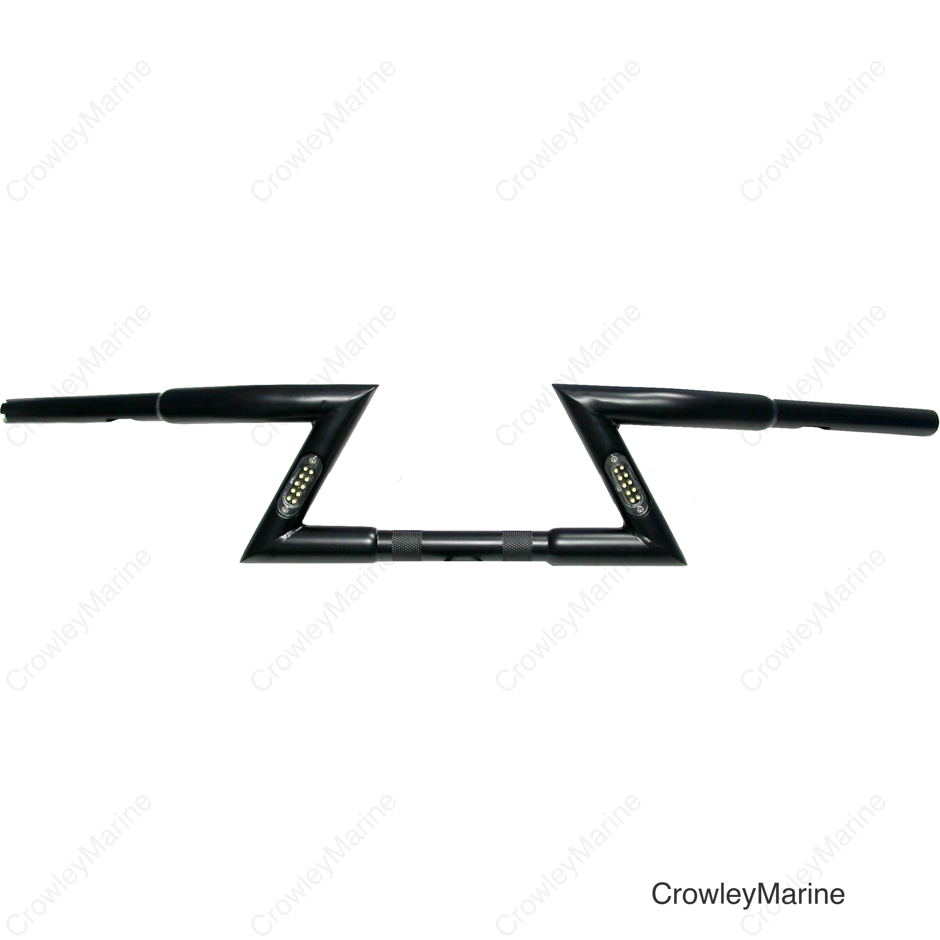 GLOSS BLACK Z BARS 6" RISE W/LED TURN SIGNALS