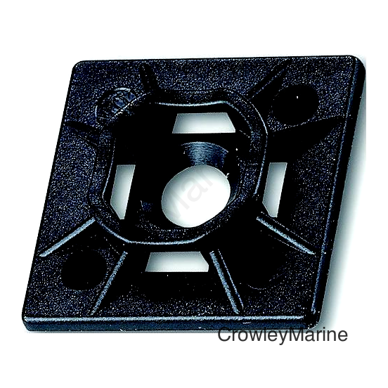 Ancor Cable Tie Adhesive Mounts, Black, 25/pk
