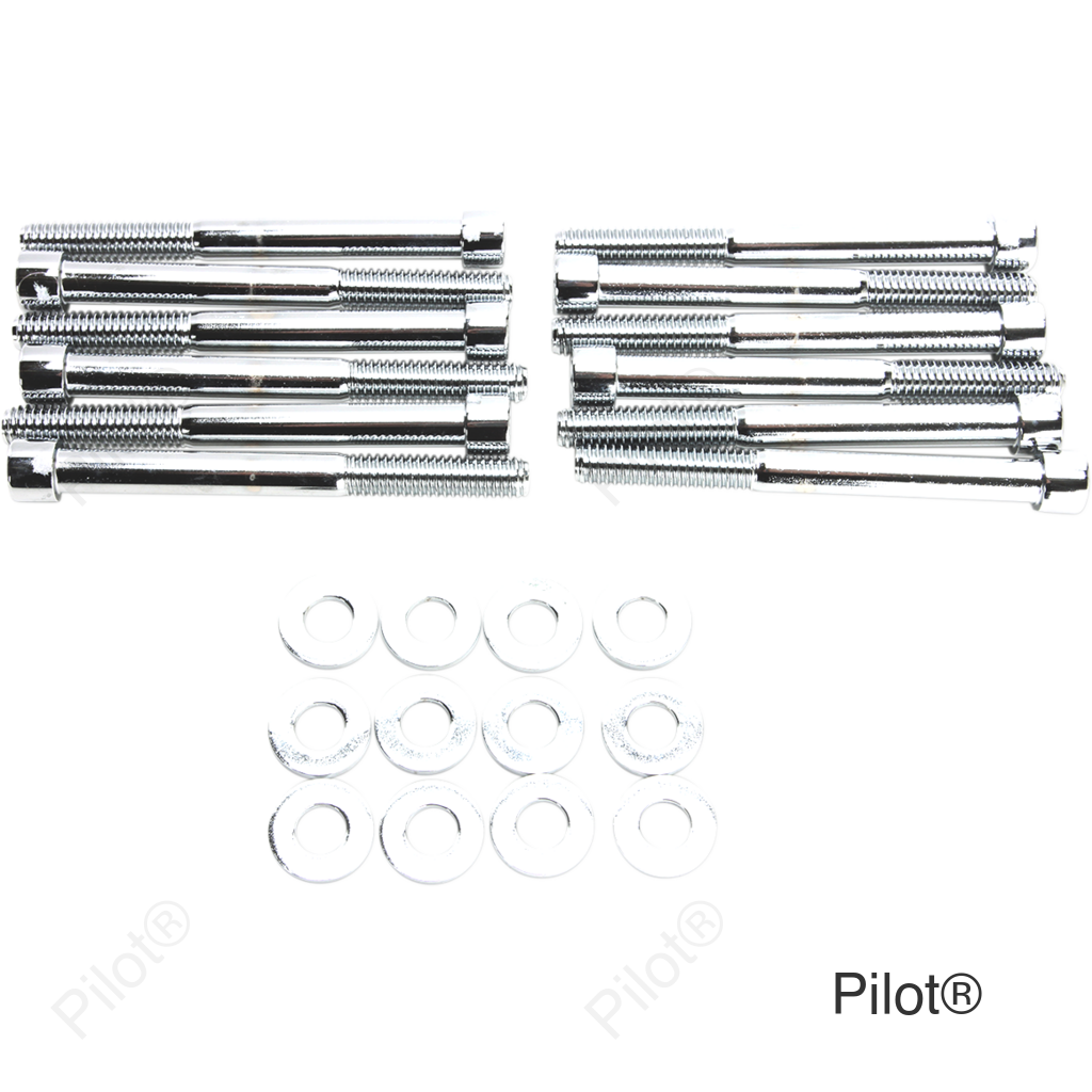 Bolt Kit - Motor Case - Socket-Head - Chrome - M8