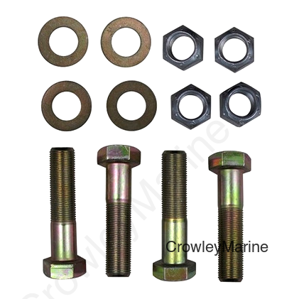 Mounting Bolt Kit For 1" Noseplate, 3/4" Diameter Bolts (4ea 3/4"-16 x 3 1/4" Grade 8 Bolts, Lock Nuts & Flat Washers) (308612)