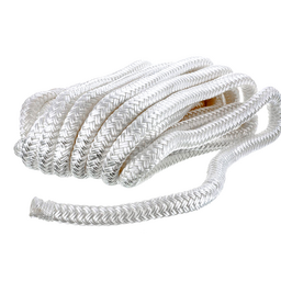 Seachoice Double-Braid Nylon Dock Line w/ Eye Splice, Pre-Shrunk, Heat Stabilized, 1/2 In. X 25 Ft., White thumbnail-1