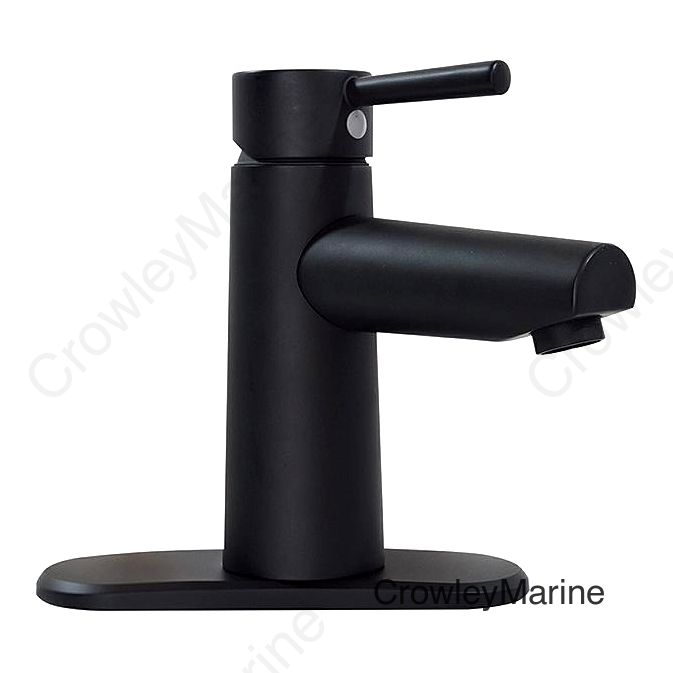 Valterra/Dometic PF232703 4" Premium Single Handle Vessel Lavatory Faucet, Matte Black