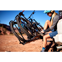 Piston Pro X Hitch Bike Rack - 2-Bike 2 Receiver LED Lights with 4-Pin Plug Kashima Coat Galaxy Gray