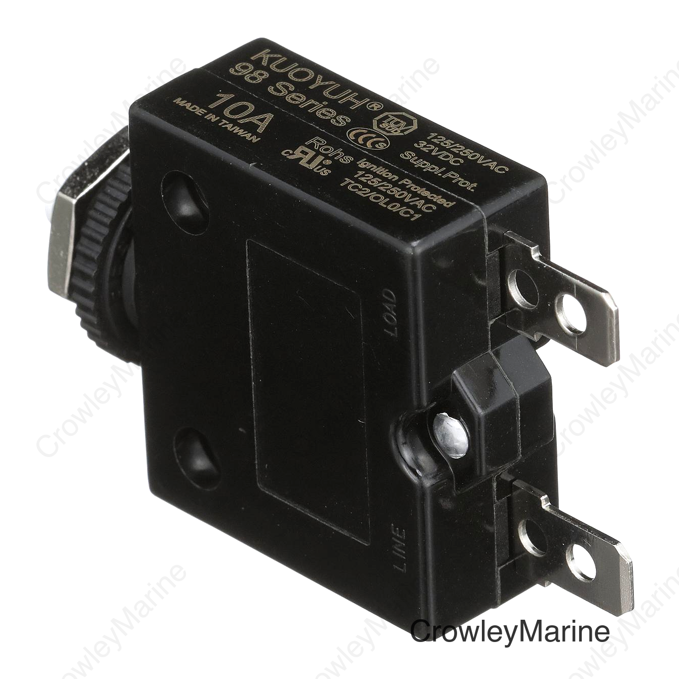 Seachoice Circuit Breaker, Push to Reset, 10 Amp