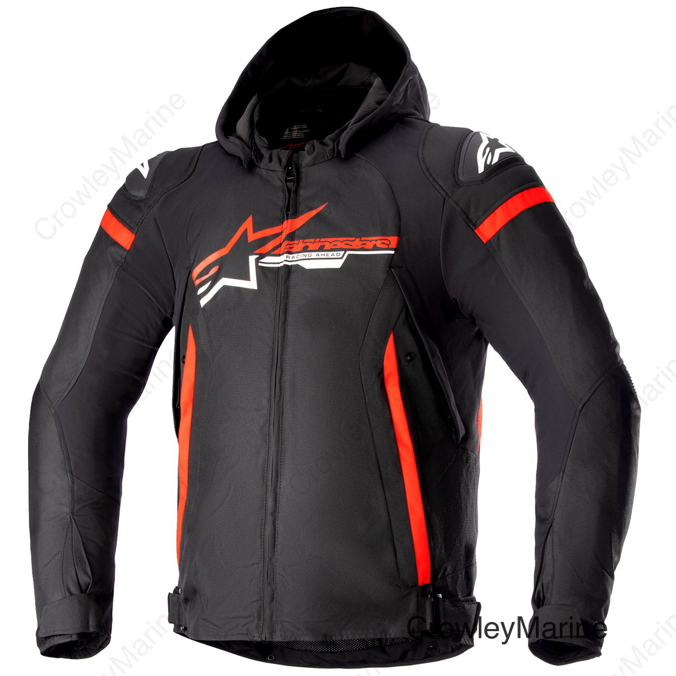 Zaca Waterproof Jacket - Black/Red/White - Medium