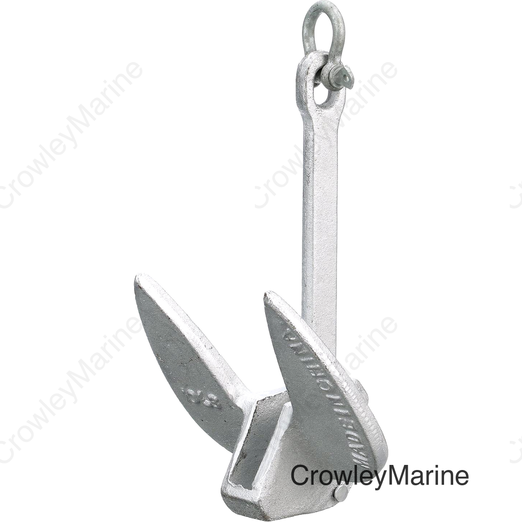 Seachoice Navy Anchor, Aluminum Plated Cast Iron, Silver, 10 Lbs.