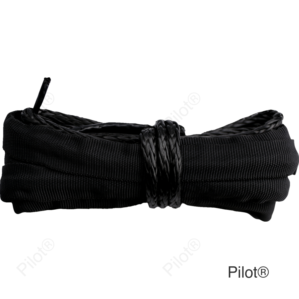 Winch Rope - Synthetic - Smoke - 3/16" x 12'