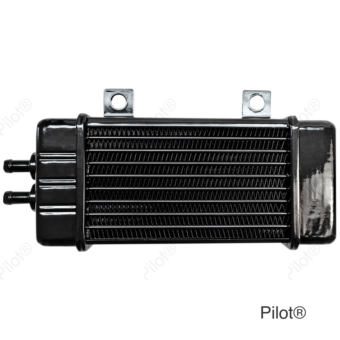 Universal Oil Cooler - 10-Row - Gloss Black