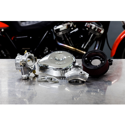 Super G Carburetor with Stealth Air Cleaner Kit - Chrome - Twin Cam