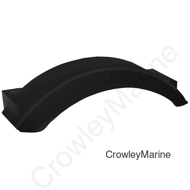 Fender, Single Axle, 7.75" Wide x 21" Long with Skirt, 5.25" Tall, Black Poly (355305)