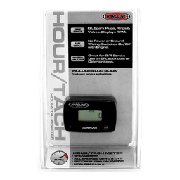 Hardline HR80612 Hour/Tach Meter 2 Cycle or Less Gas Engine, 2-1/8"L x 1-1/2"W x 5/8" H thumbnail-1