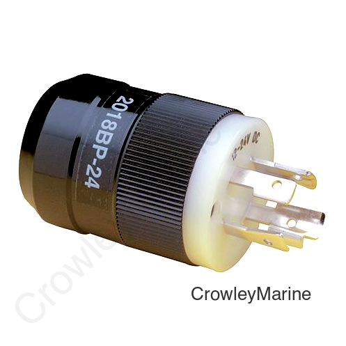Marinco 4-Wire 12/24V Locking Charging/Trolling System Trolling Motor Plug (Male)