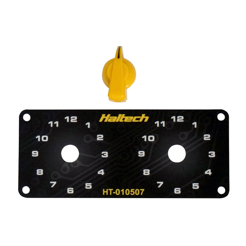 Haltech Dual Switch Panel w/Yellow Knob