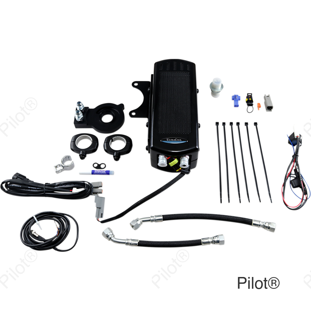 Side Mount Oil Cooler Kit - Gloss Black - Sportster