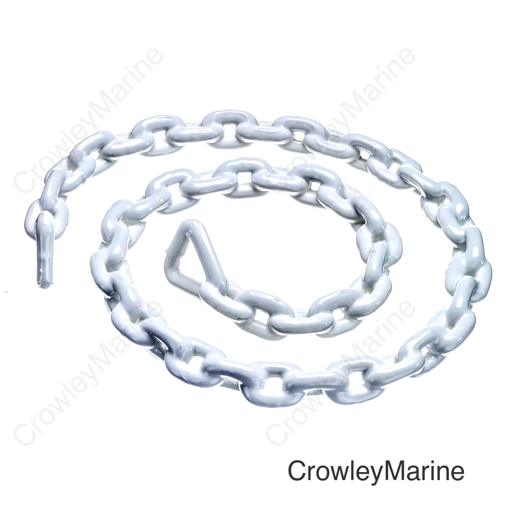 Seachoice Anchor Chain, PVC, White, Coated, 3/16 In. X 4 Ft., For Boats Up to 27 Ft.